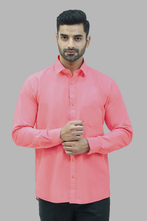 Veshbhoshaa Bluebird Men'S Peach Formal Shirt