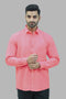 Veshbhoshaa Bluebird Men'S Peach Formal Shirt