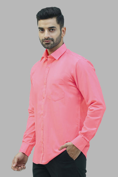 Veshbhoshaa Bluebird Men'S Peach Formal Shirt