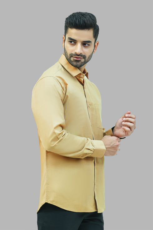 Veshbhoshaa Bluebird Men'S Brown Formal Shirt