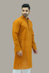 Veshbhoshaa Bluesaanchi Men'S Mustard Murli Chikankari Embroidery Kurta Pyjama Set