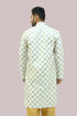 Veshbhoshaa Bluesaanchi Men'S White Mirror Embroidery Kurta Set