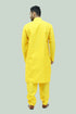 Veshbhoshaa Bluesaanchi Men'S Yellow Raw Silk Kurta Set