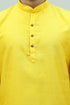 Veshbhoshaa Bluesaanchi Men'S Yellow Raw Silk Kurta Set
