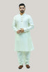 Veshbhoshaa Bluesaanchi Men'S Cream Raw Silk Kurta Set
