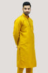 Veshbhoshaa Bluesaanchi Men'S Golden Raw Silk Kurta Set
