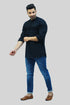 Veshbhoshaa Bluebird Men'S Black Casual Short Kurta
