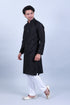 Veshbhoshaa Bluesaanchi Men'S Black Mirror With Buta Design Kurta Set