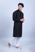 Veshbhoshaa Bluesaanchi Men'S Black Mirror With Buta Design Kurta Set
