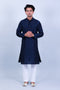 Veshbhoshaa Bluesaanchi Men'S Navy Blue Embroidery Kurta Set