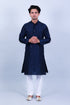 Veshbhoshaa Bluesaanchi Men'S Navy Blue Embroidery Kurta Set