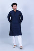Veshbhoshaa Bluesaanchi Men'S Navy Blue Embroidery Kurta Set