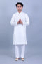 Veshbhoshaa Bluesaanchi Men'S White Embroidery Kurta Set