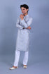Veshbhoshaa Bluesaanchi Men'S Grey Embroidery Kurta Set