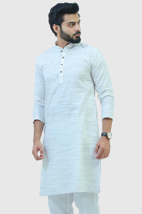 Veshbhoshaa Bluesaanchi Men'S White Kurta Set