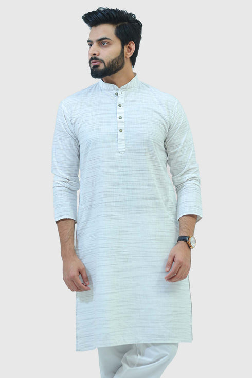 Veshbhoshaa Bluesaanchi Men'S White Kurta Set