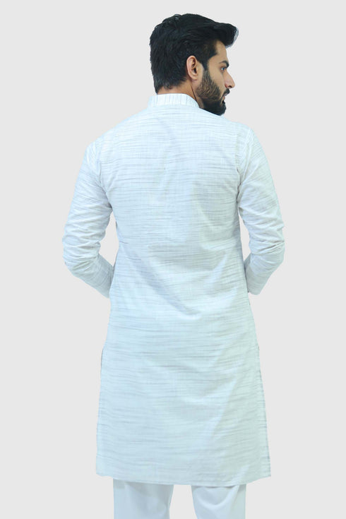Veshbhoshaa Bluesaanchi Men'S White Kurta Set