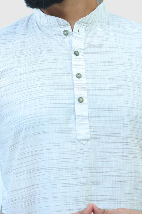 Veshbhoshaa Bluesaanchi Men'S White Kurta Set