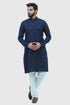 Veshbhoshaa Bluesaanchi Men'S Navy Blue Kurta Set