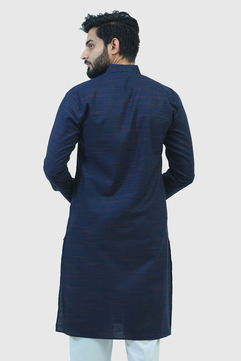 Veshbhoshaa Bluesaanchi Men'S Navy Blue Kurta Set