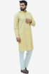 Veshbhoshaa Bluesaanchi Men'S Lemon Yellow Casual Kurta Set