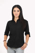 Veshbhoshaa Bluebird Women'S Black Formal Shirt