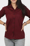 Veshbhoshaa Bluebird Women'S Maroon Formal Shirt