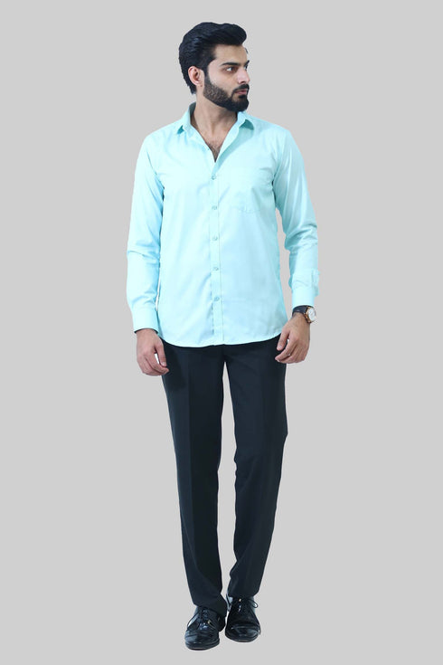 Veshbhoshaa Bluebird Men'S Light Green Formal Shirt