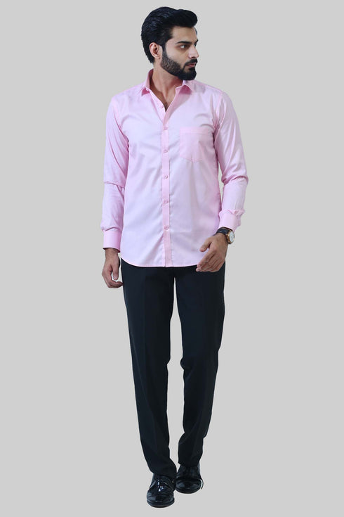 Veshbhoshaa Bluebird Men'S Pink Formal Shirt