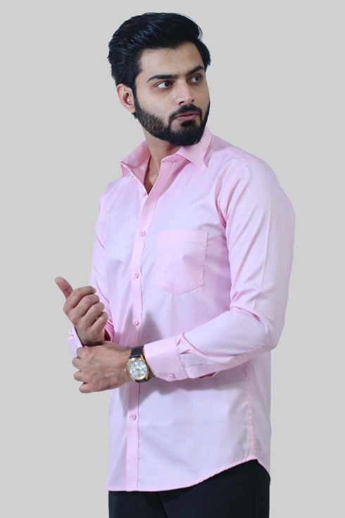 Veshbhoshaa Bluebird Men'S Pink Formal Shirt