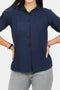 Veshbhoshaa Bluebird Women'S Navy Blue Formal Shirt