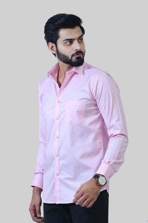 Veshbhoshaa Bluebird Men'S Pink Formal Shirt