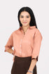 Veshbhoshaa Bluebird Women'S Peach Formal Shirt