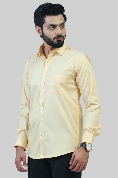 Veshbhoshaa Bluebird Men'S Yellow Formal Shirt