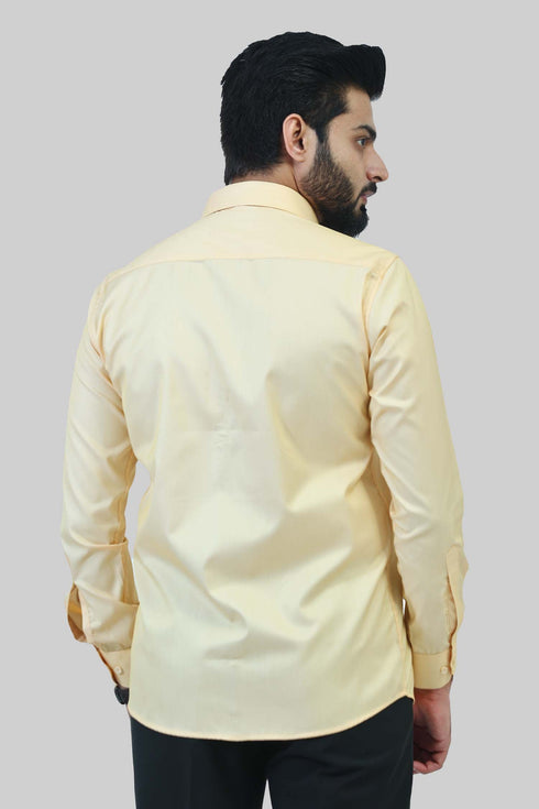 Veshbhoshaa Bluebird Men'S Yellow Formal Shirt