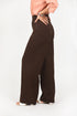 Veshbhoshaa Bluebird Women'S Dark Brown Casual Bell Bottom Trousers