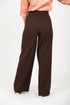 Veshbhoshaa Bluebird Women'S Dark Brown Casual Bell Bottom Trousers