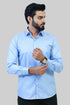 Veshbhoshaa Bluebird Men'S Blue Formal Shirt