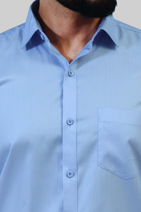 Veshbhoshaa Bluebird Men'S Blue Formal Shirt