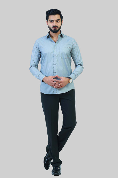 Veshbhoshaa Bluebird Men'S Dark Grey Formal Shirt