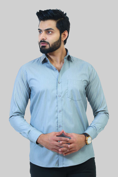 Veshbhoshaa Bluebird Men'S Dark Grey Formal Shirt