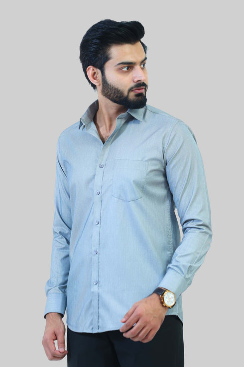 Veshbhoshaa Bluebird Men'S Dark Grey Formal Shirt