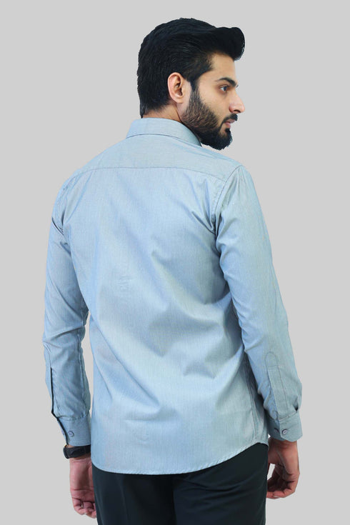 Veshbhoshaa Bluebird Men'S Dark Grey Formal Shirt