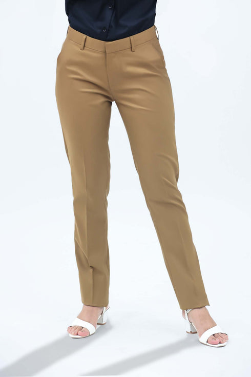 Veshbhoshaa Bluebird Women'S Mustard Casual Trousers