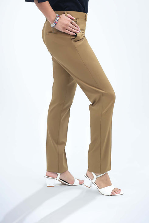 Veshbhoshaa Bluebird Women'S Mustard Casual Trousers