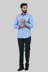 Veshbhoshaa Bluebird Men'S Dark Blue Formal Shirt