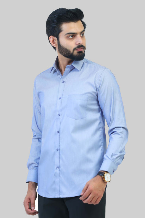 Veshbhoshaa Bluebird Men'S Dark Blue Formal Shirt