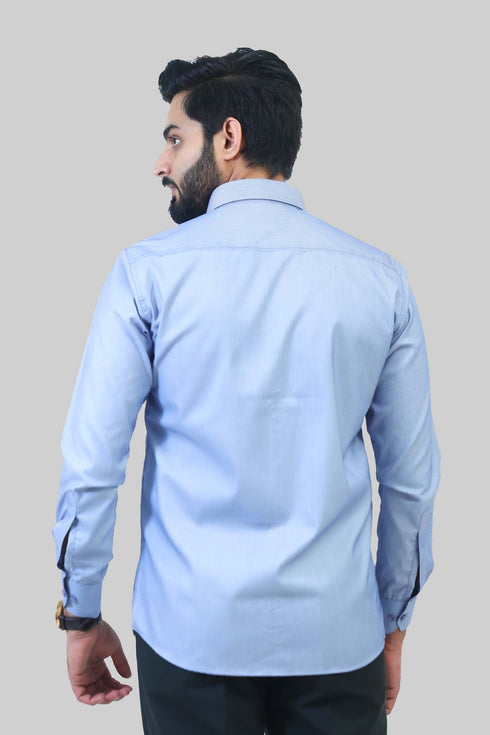 Veshbhoshaa Bluebird Men'S Dark Blue Formal Shirt