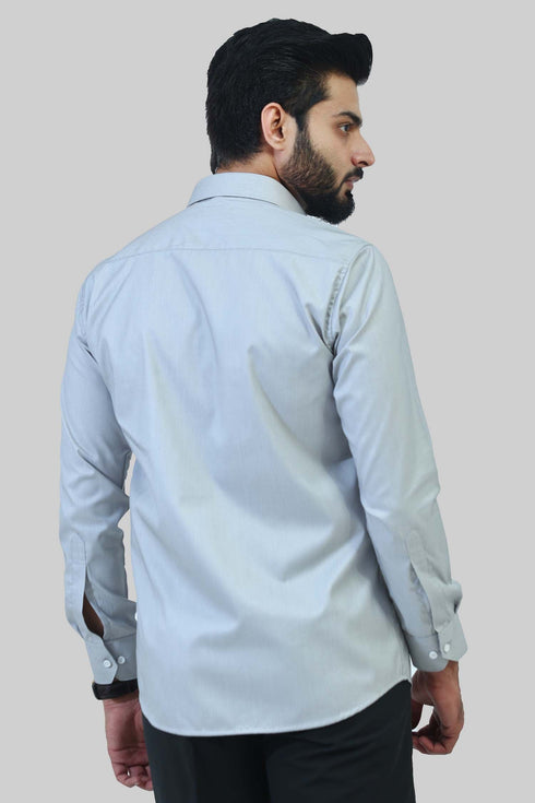 Veshbhoshaa Bluebird Men'S Off Grey Formal Shirt