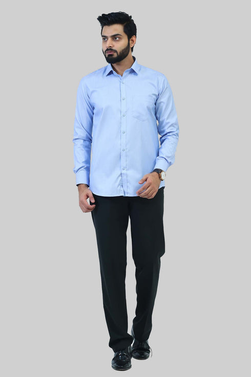 Veshbhoshaa Bluebird Men'S Light Blue Formal Shirt